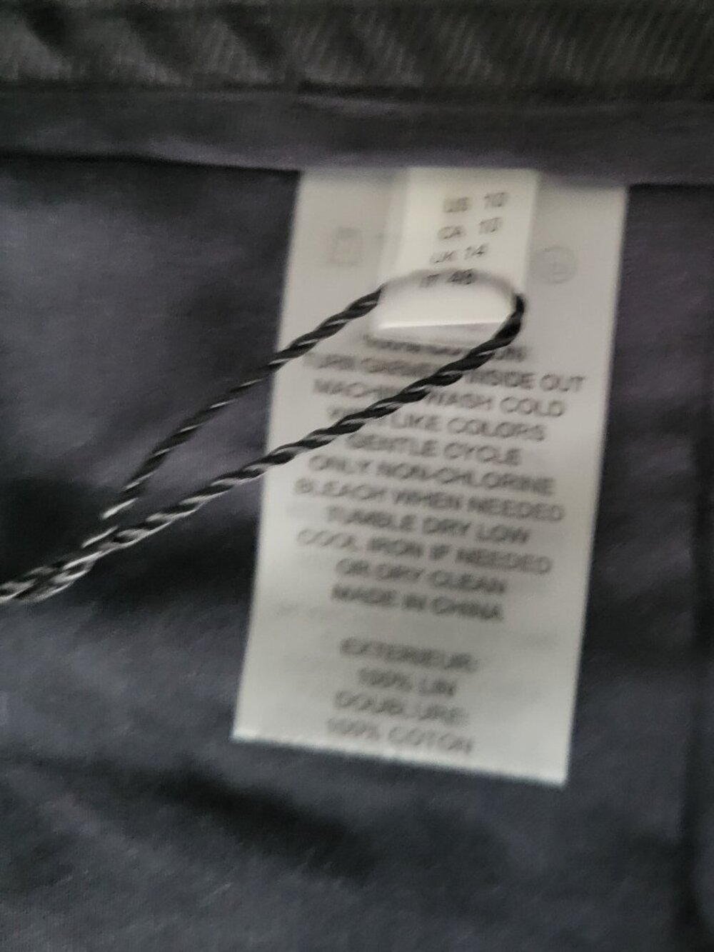 new Elie Tahari 100% Linen Wide-Leg Pants Black Women's Trousers Lined w/Pockets - Picture 8 of 13